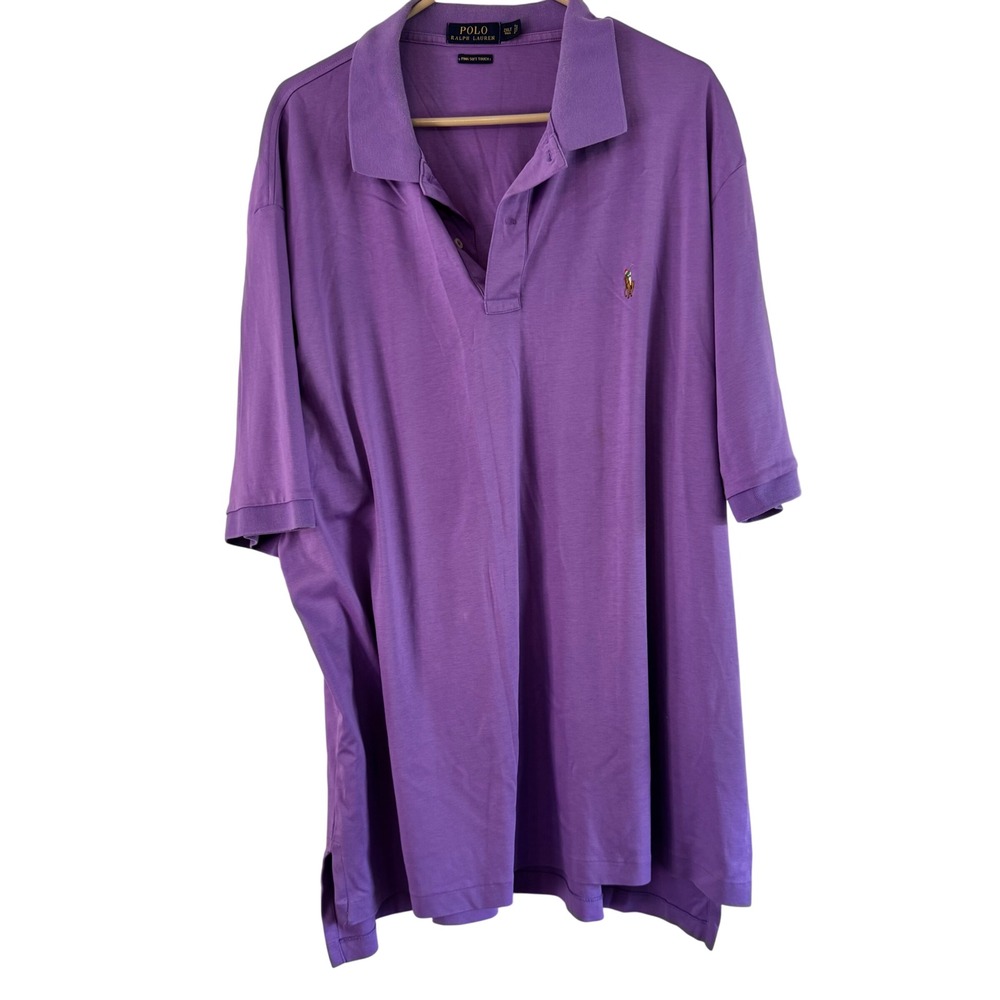 Polo Ralph Lauren Pima Soft Touch Purple Polo Shirt Big & Tall 2XLT